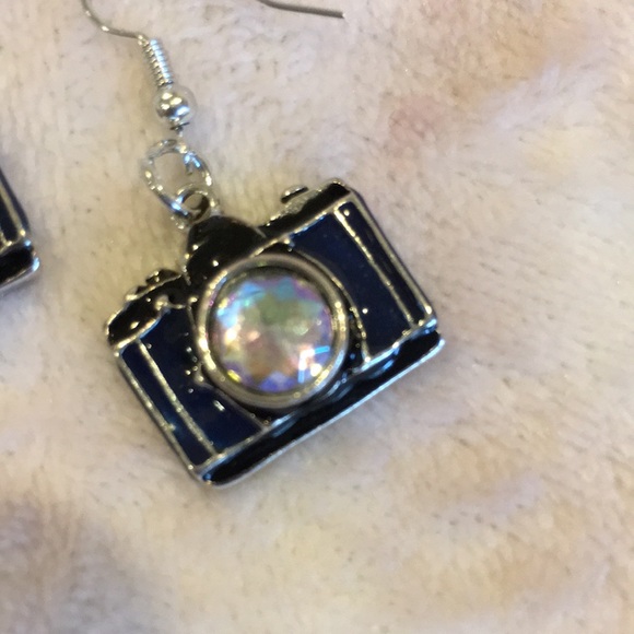 Camera Photography Fashion Earrings NWOT Handcrafted 1” wide X .50” tall. - Picture 10 of 12